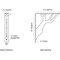 Ekena Millwork Damon Wrought Iron Bracket, (Single center brace), Antiqued Pewter 1 1/2"W x 7 1/2"D x 10"H BKTM01X07X10SDAAPW - alternate 7